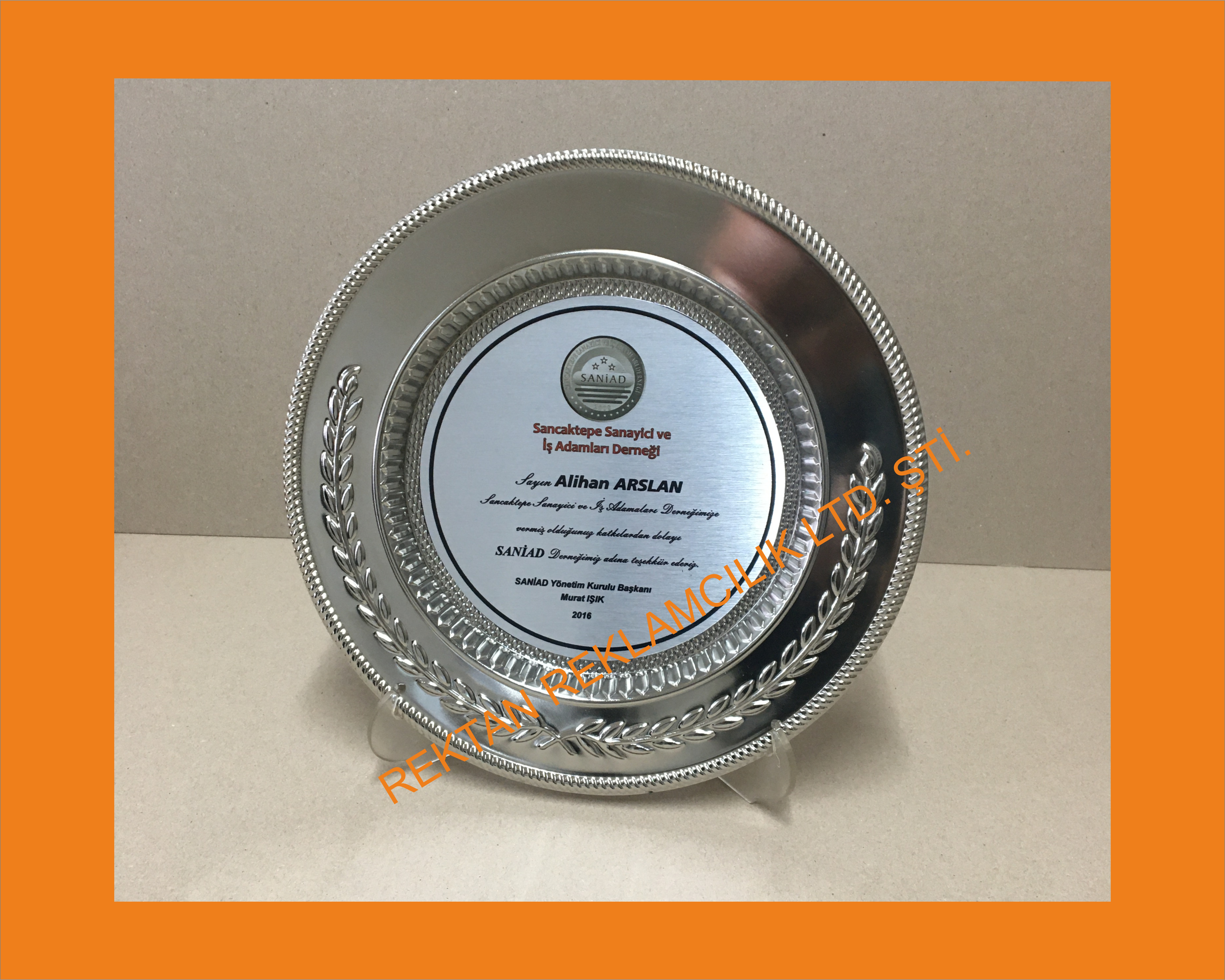Metal Tabak Plaketler