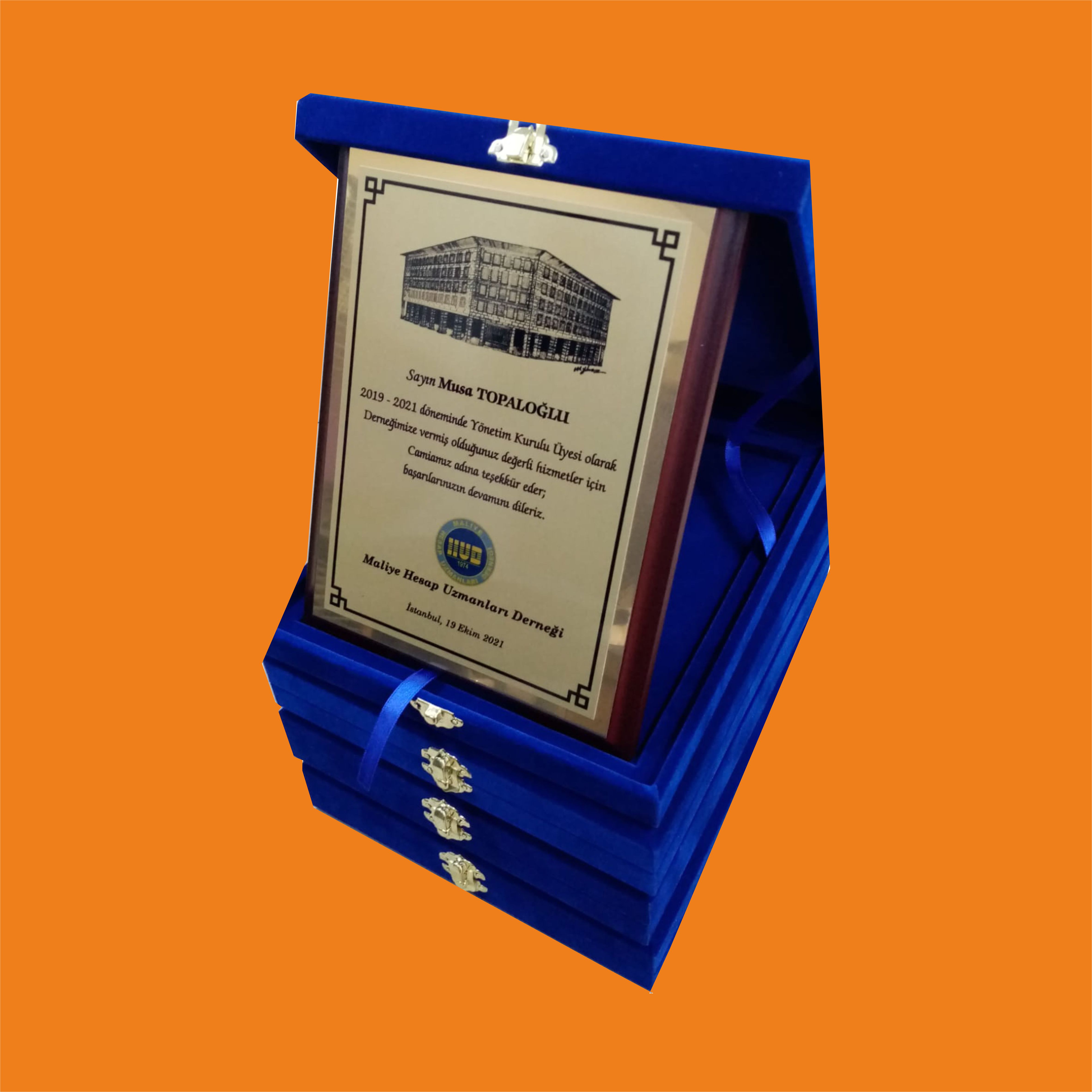 15x20 -18x24 cm Kutulu Ahşap Dijital Baskılı Plaket